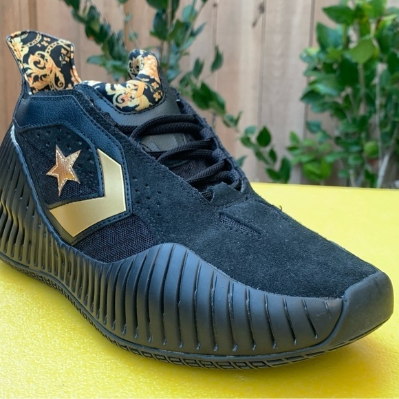 Converse All Star BB Prototype CX Mid Black Gold Baroque Men Basketball A02515C - Picture 9 of 16